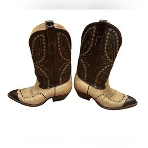 Vintage Don Quijote SouthWestern Boots Cowboy Shoes Womens - Leather Ornate